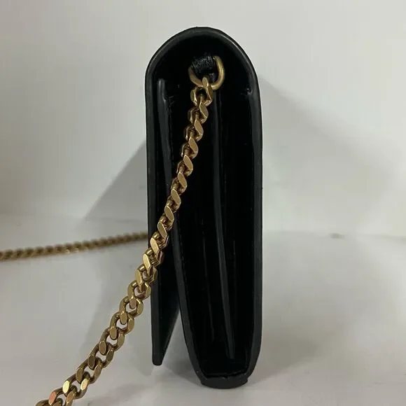 Saint Laurent Uptown Chain Wallet in Black Patent Leather - Picture 6 of 12
